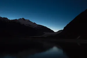 The Majesty And Beauty Of A Glacier-fed Mountain Lake Wallpaper