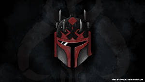 The Mandalorian Black And Red Mask Wallpaper