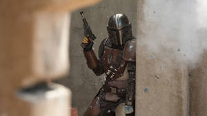 The Mandalorian Gun Fight Wallpaper