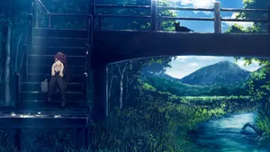 The Melancholy Beauty Of An Anime Girl Wallpaper