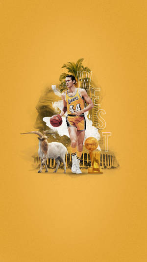 The Nba Legend - Jerry West In His Prime Wallpaper