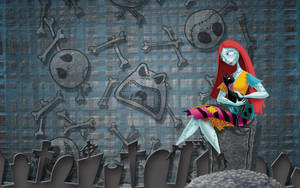 The Nightmare Before Christmas' Sally On Tombstones Wallpaper