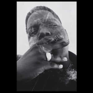 The Notorious Big Smoking Cigarette Wallpaper