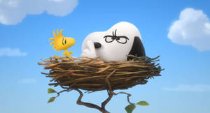 The Peanuts Movie Snoopy Birds Nest Wallpaper