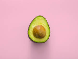 The Perfectly Balanced Pink Minimal Avocado Wallpaper