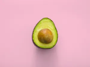 The Perfectly Balanced Pink Minimal Avocado Wallpaper