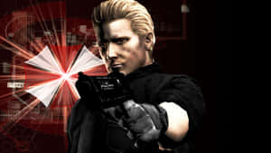 The Power-aweinspiring Albert Wesker Of Resident Evil Wallpaper