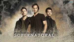 “the Power Of Three: Sam, Dean, And Castiel” Wallpaper