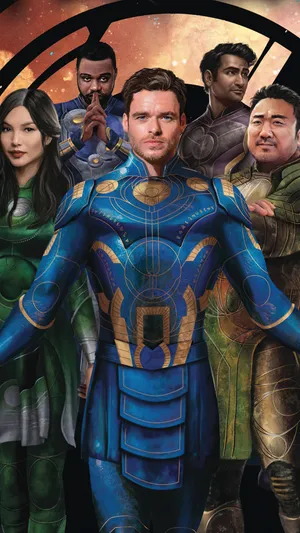 The Powerful Eternals Ready For Battle Wallpaper