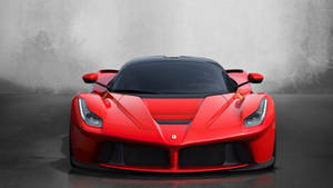 The Powerful Red Laferrari Wallpaper