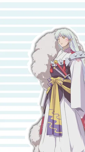 The Powerful Sesshomaru Standing Tall Wallpaper