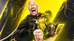 The Rock Black Adam Cast Yellow Wallpaper