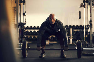 The Rock Lifting Weights Wallpaper