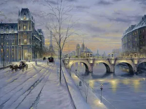 The Romance Of Paris At Night Wallpaper