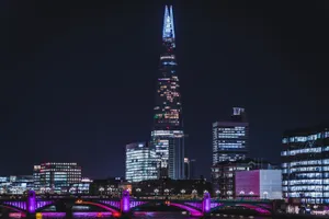 The Shard Glowing Art Installation Wallpaper