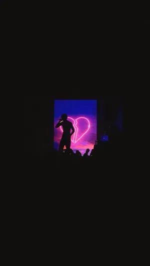 The Silhouette Of An Incredible Show By Lil Peep Wallpaper