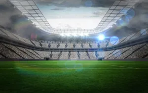 The Spectacular View Of A Soccer Stadium Wallpaper