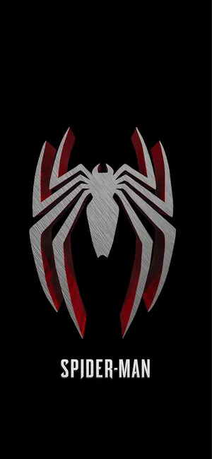 The Spider - Man Logo On A Black Background Wallpaper