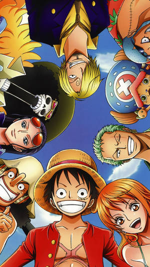 The Straw Hat Pirates Navigate The Grand Line Wallpaper