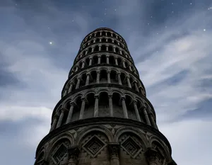 The Tower Of Pisa Underneath The Stars Wallpaper