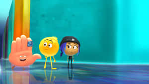 The Unforgettable Trio Of The Emoji Movie Wallpaper