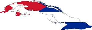 The Vibrant Cuban Flag Displayed Over Cuba's Geographic Map Wallpaper