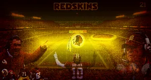 The Washington Redskins Are Playing In A Stadium Wallpaper