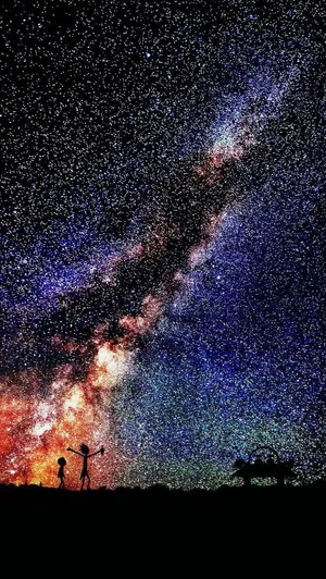 The World Can Be Yours Under The Starry Sky. Wallpaper