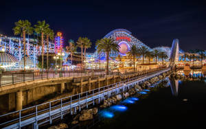 Theme Park Near The Pier Wallpaper