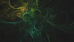 Thin 4k Green Fractal Wallpaper