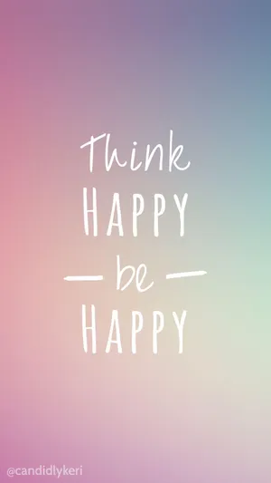 Think Happy Be Happy Quote Wallpaper
