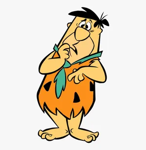 Thinking Fred Flintstone Art Wallpaper