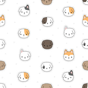 This Adorable Cute Cartoon Dog Is Sure To Put A Smile On Your Face Wallpaper