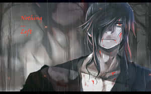 This Distressed Emo Anime Boy Stares Out At The World But Finds No Solace In The Darkness Of His Thoughts Wallpaper