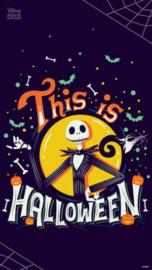 This Spooky Phone Captures The Essence Of The Classic Nightmare Before Christmas Movie. Wallpaper