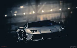 This White Lamborghini Stands Out From The Rest Wallpaper