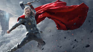 Thor In An Epic Fight Scene From Thor Ragnarok Wallpaper