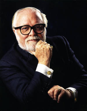 Thoughtful Richard Attenborough Posing With Thumb On Chin Wallpaper