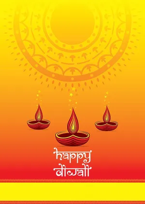 Three Diyas Diwali Wallpaper