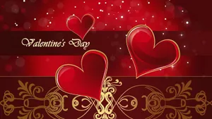 Three Hearts Happy Valentines Day Hd Wallpaper