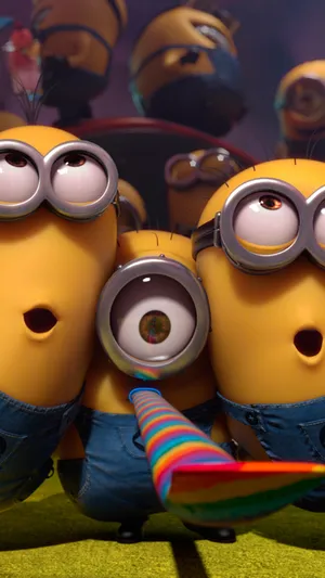Three Party Minions Despicable Me 2 Wallpaper
