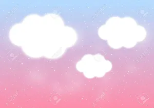 Three Pink And Blue Clouds Wallpaper