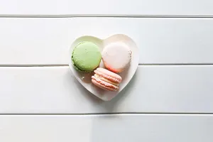 Three Sweet Macarons Wallpaper