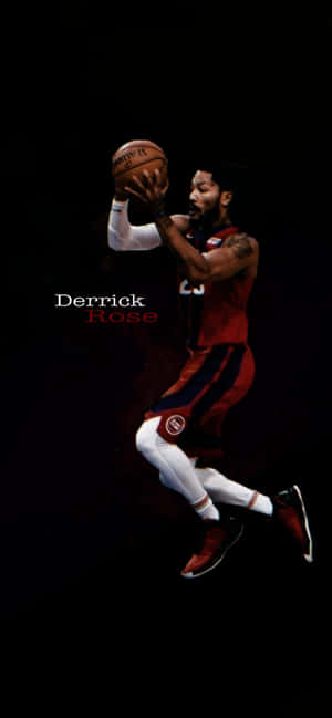 “three-time Nba All-star Derrick Rose Takes The Court” Wallpaper