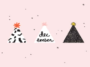 Three Trees Christmas Mac Aesthetic Wallpaper