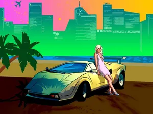Thrilling Gameplay Of Gta Vice City Wallpaper