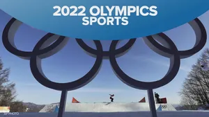 Thrilling Speed On Winter Slopes – A High-speed Descent In The Winter Olympics Wallpaper