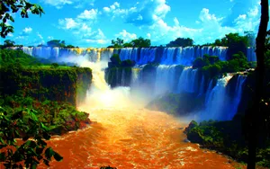 Thunderous Majesty Of Victoria Falls Wallpaper