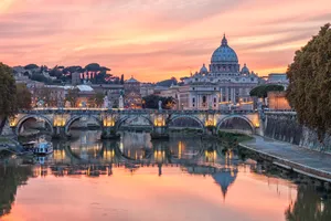 Tiber River In Vatican City Wallpaper