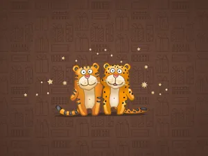 Tiger And Cheetah Cute Girly Ipad Wallpaper